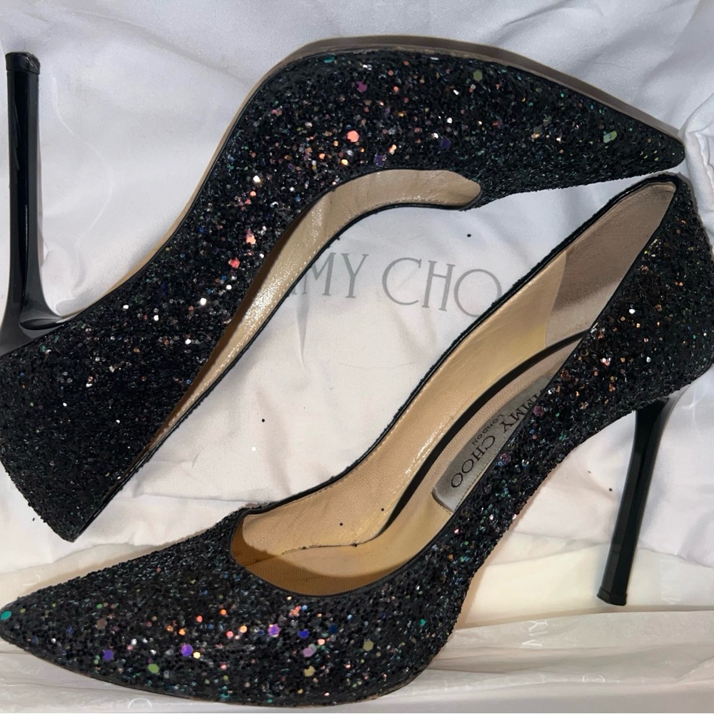 Jimmy Choo Romy 100 Rainbow Black